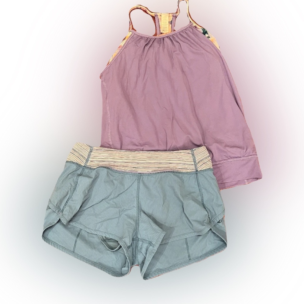 Ivivva Girls tank top and running shorts set